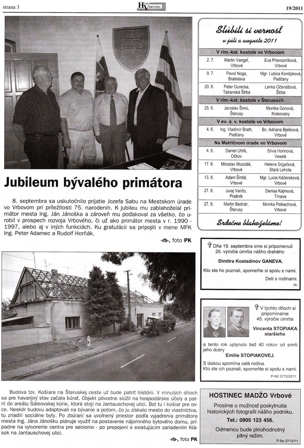 Hlas Vrbového 19/2011, strana 3
