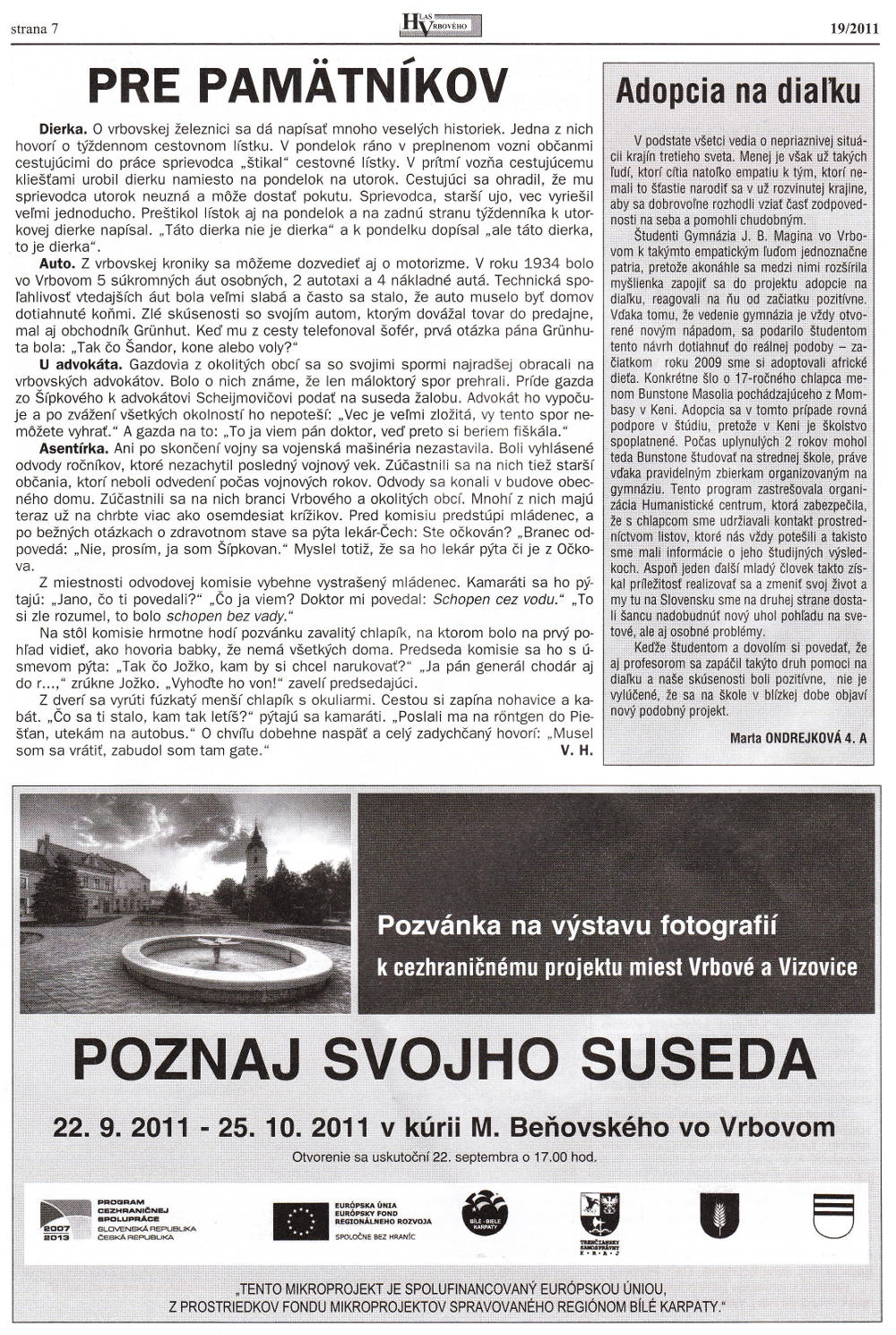 Hlas Vrbového 19/2011, strana 7