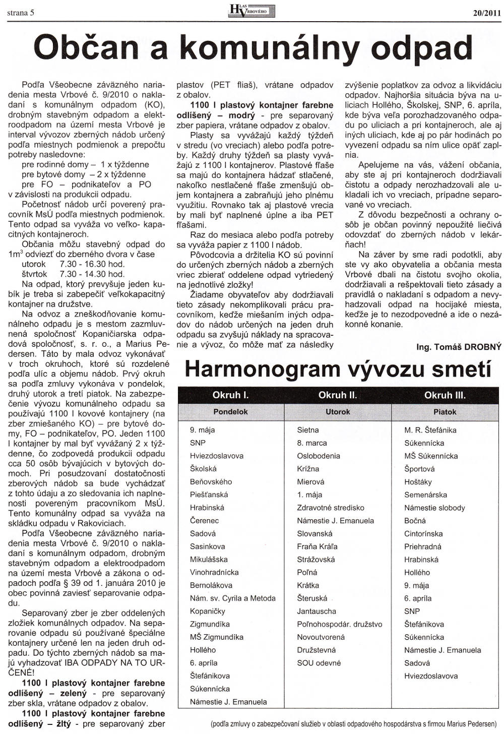 Hlas Vrbového 20/2011, strana 5