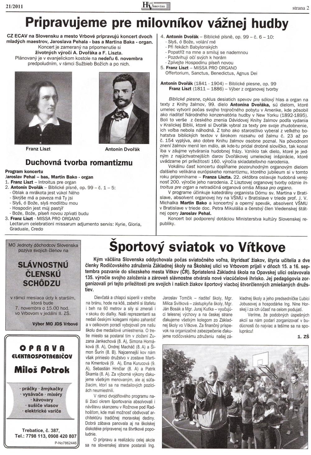 Hlas Vrbového 21/2011, strana 2