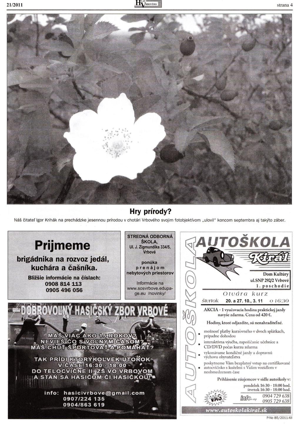 Hlas Vrbového 21/2011, strana 4