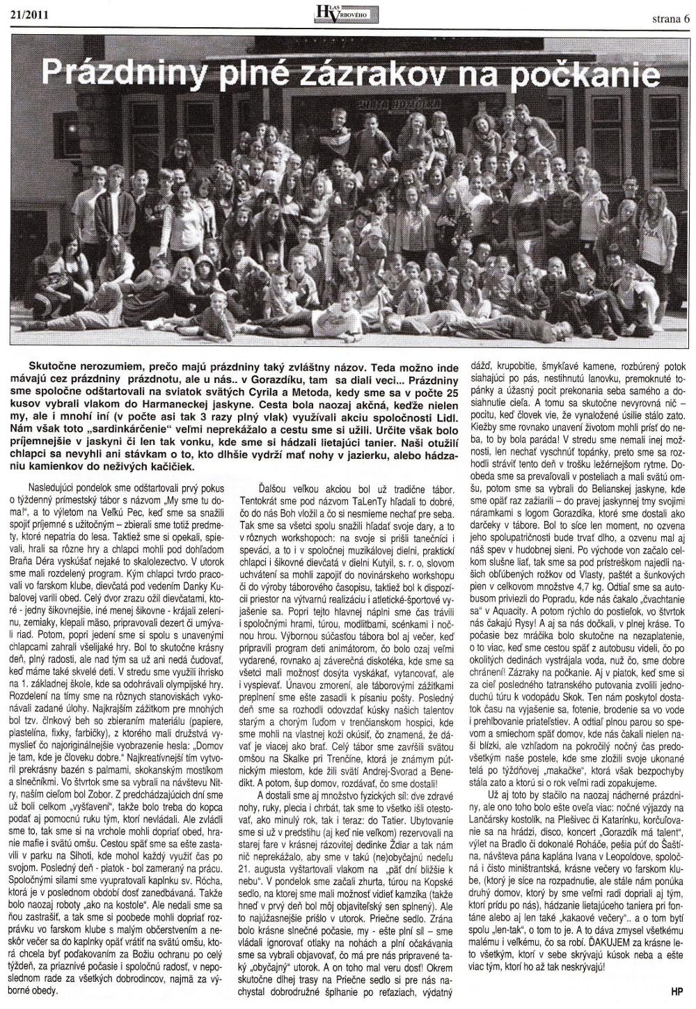 Hlas Vrbového 21/2011, strana 6