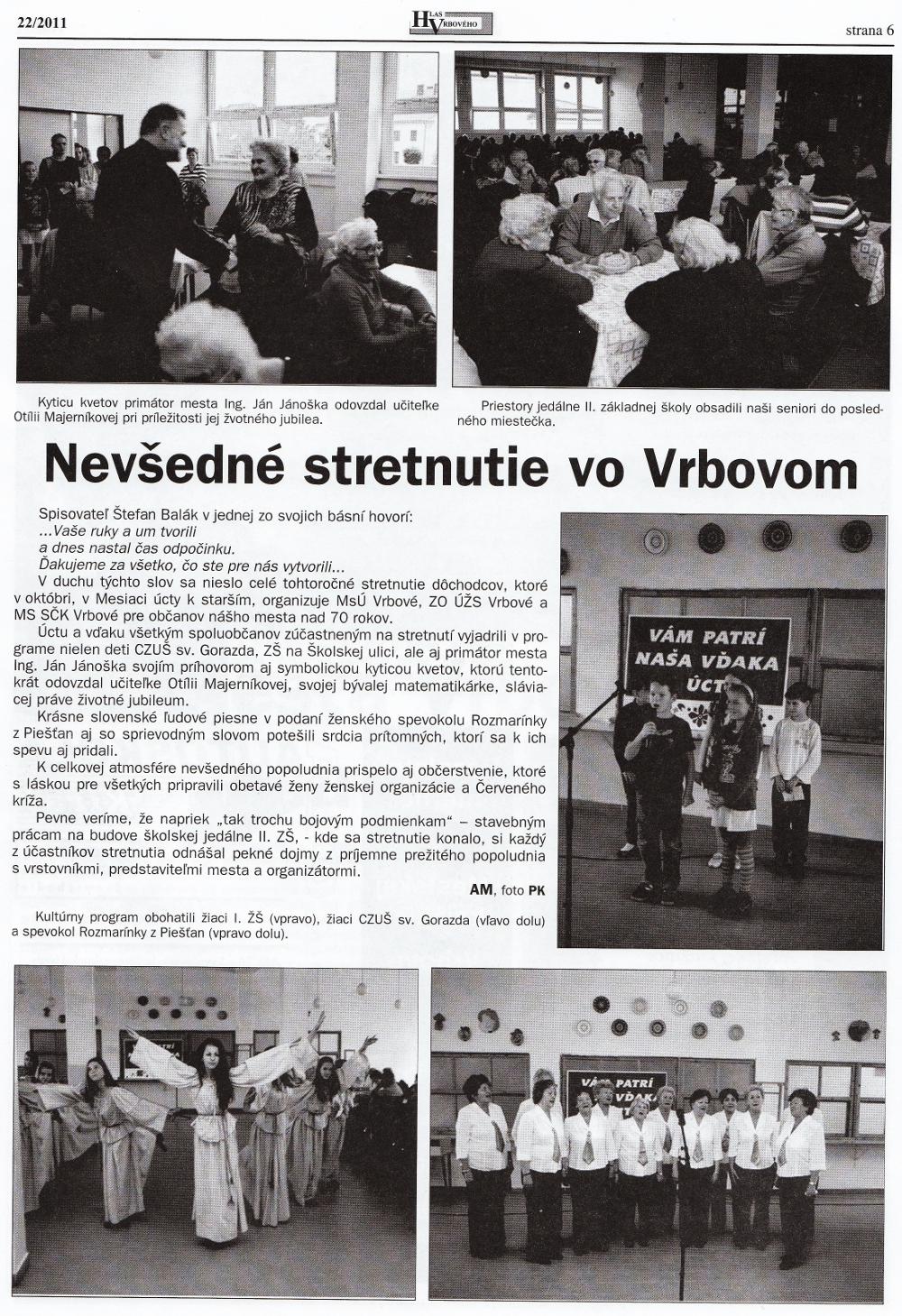 Hlas Vrbového 22/2011, strana 6