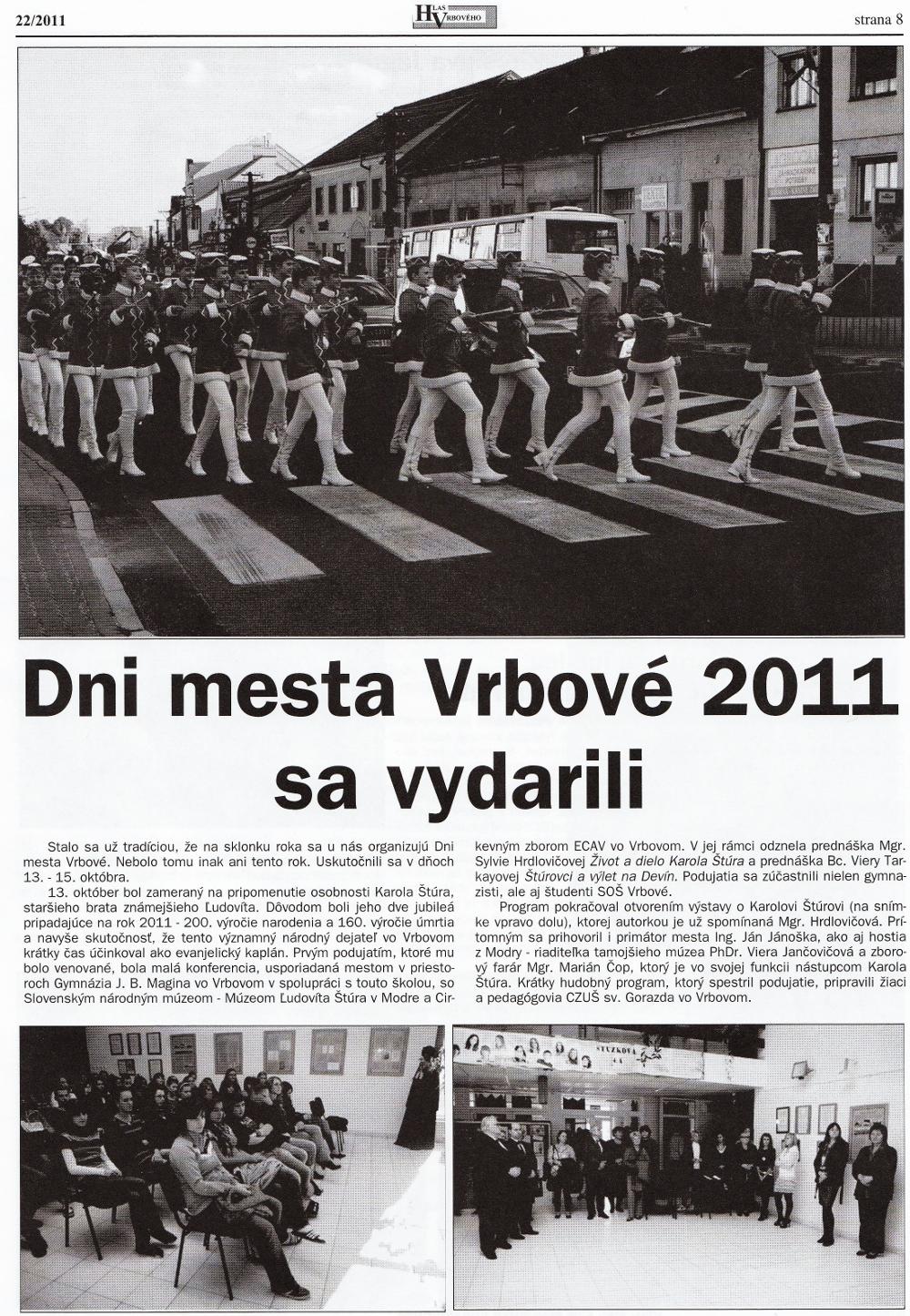 Hlas Vrbového 22/2011, strana 8