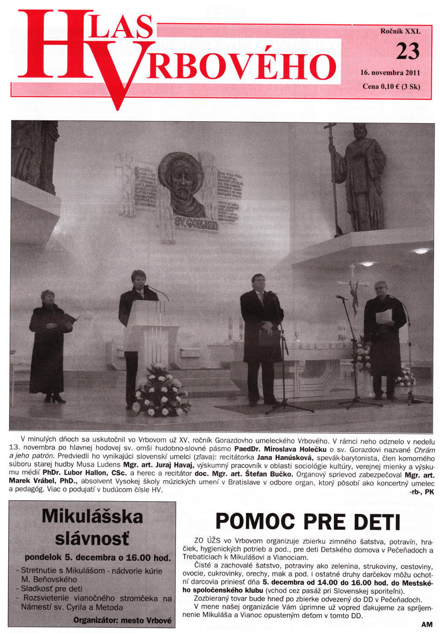 Hlas Vrbového 23/2011, strana 1