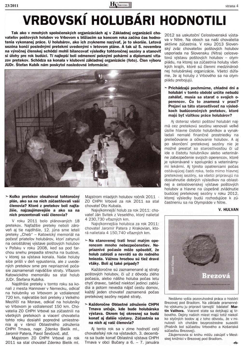 Hlas Vrbového 23/2011, strana 4