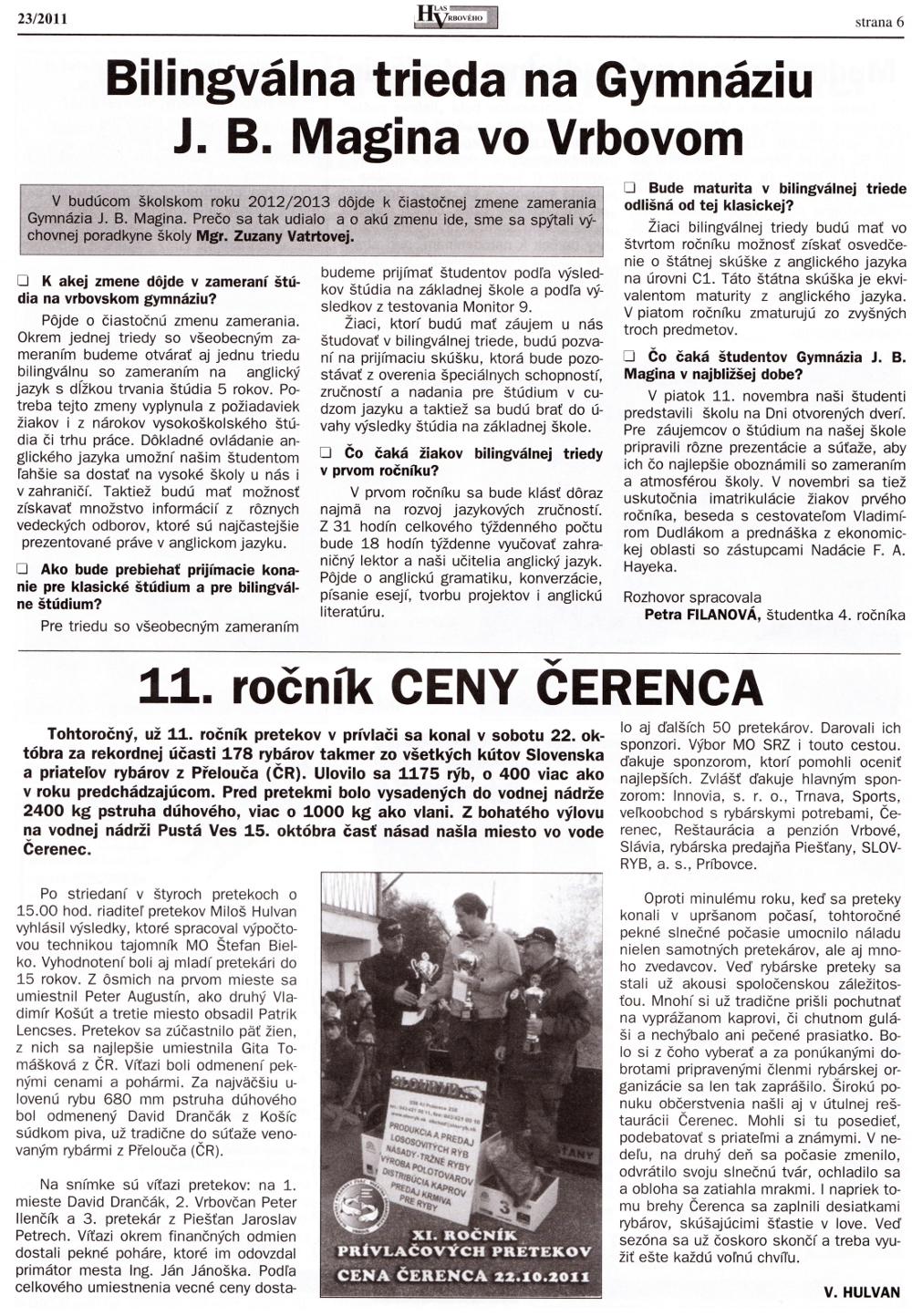 Hlas Vrbového 23/2011, strana 6
