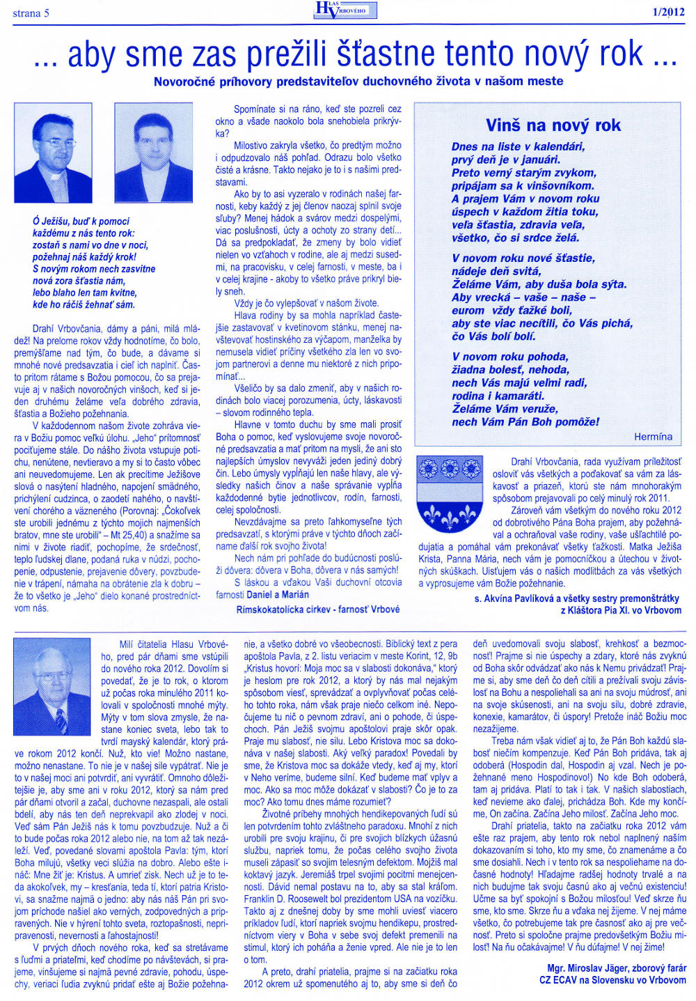 Hlas Vrbového 01/2012, strana 5