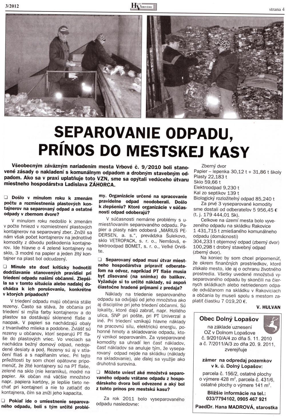 Hlas Vrbového 03/2012, strana 4