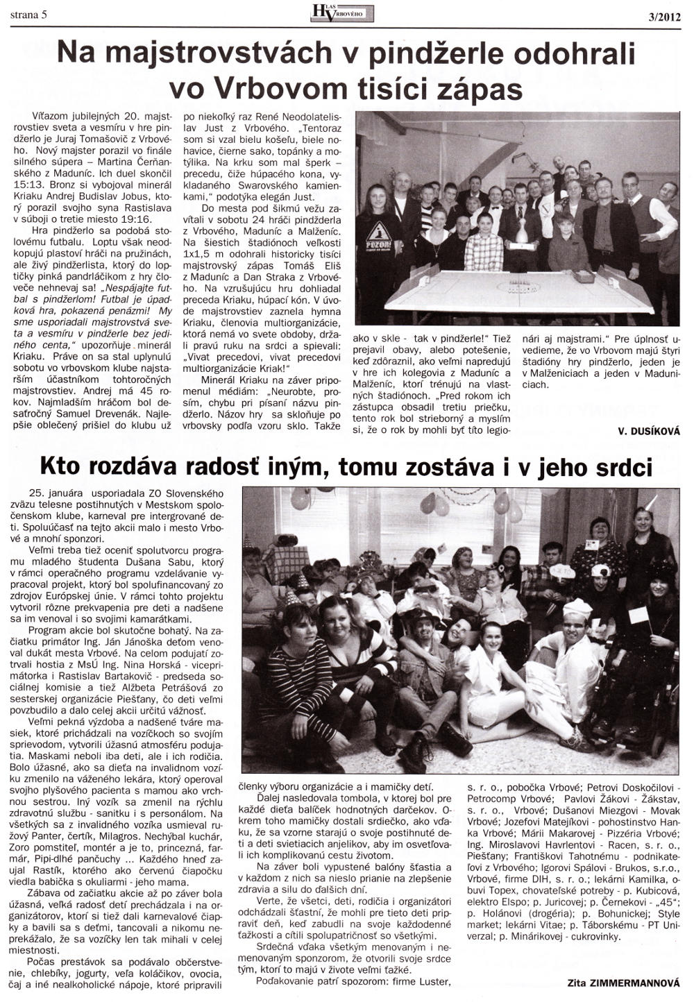 Hlas Vrbového 03/2012, strana 5