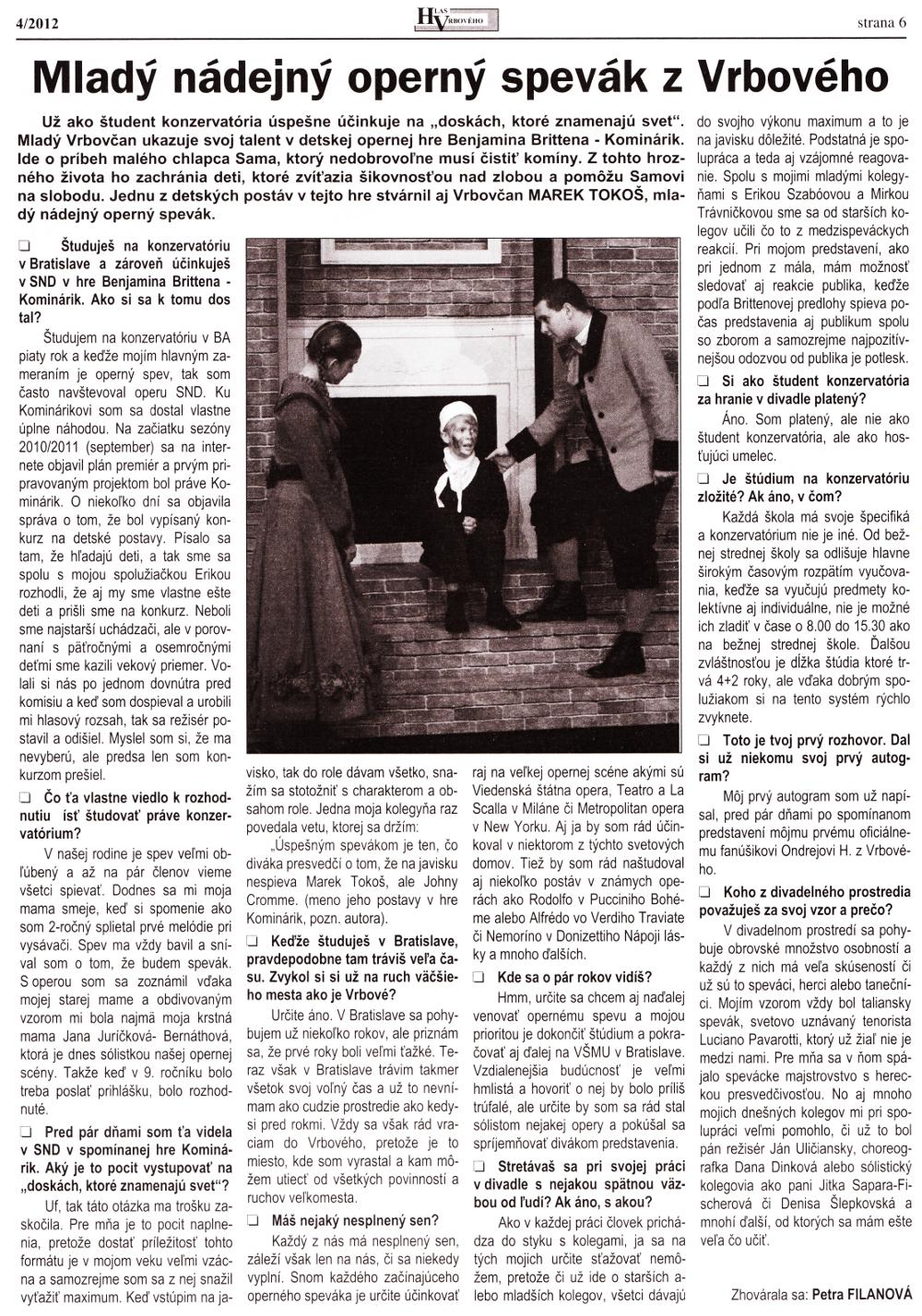 Hlas Vrbového 04/2012, strana 6