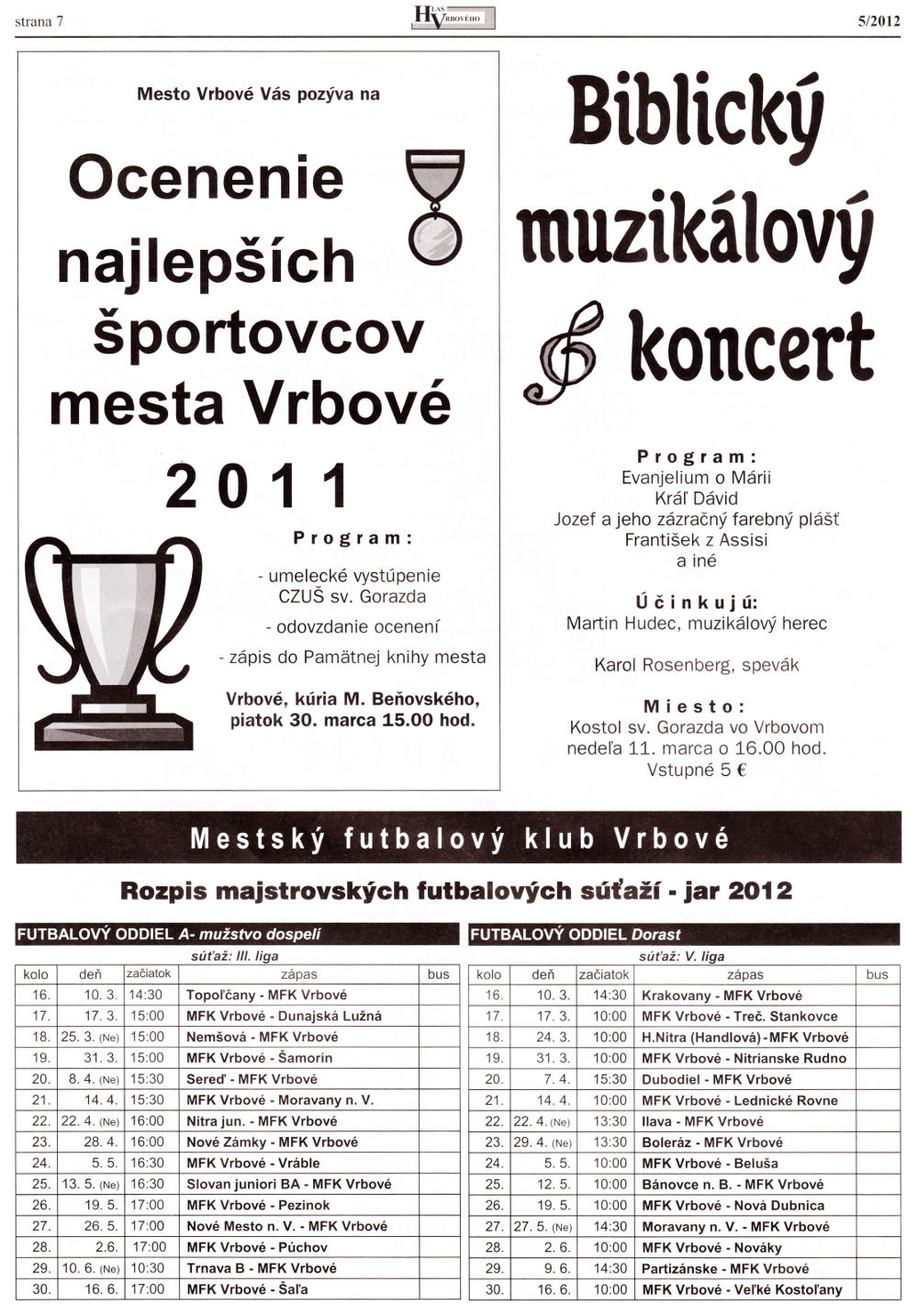 Hlas Vrbového 05/2012, strana 7