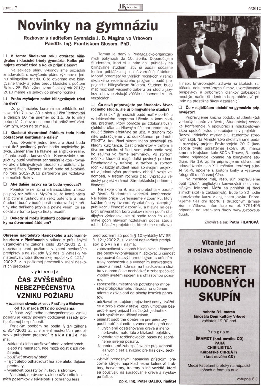 Hlas Vrbového 06/2012, strana 7