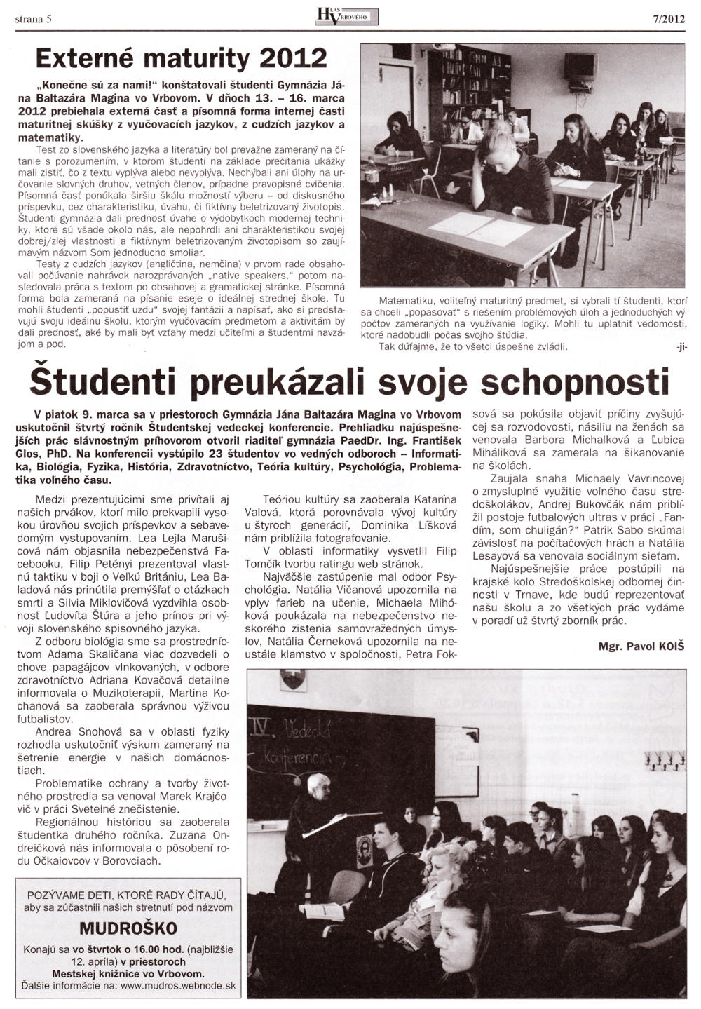 Hlas Vrbového 07/2012, strana 5