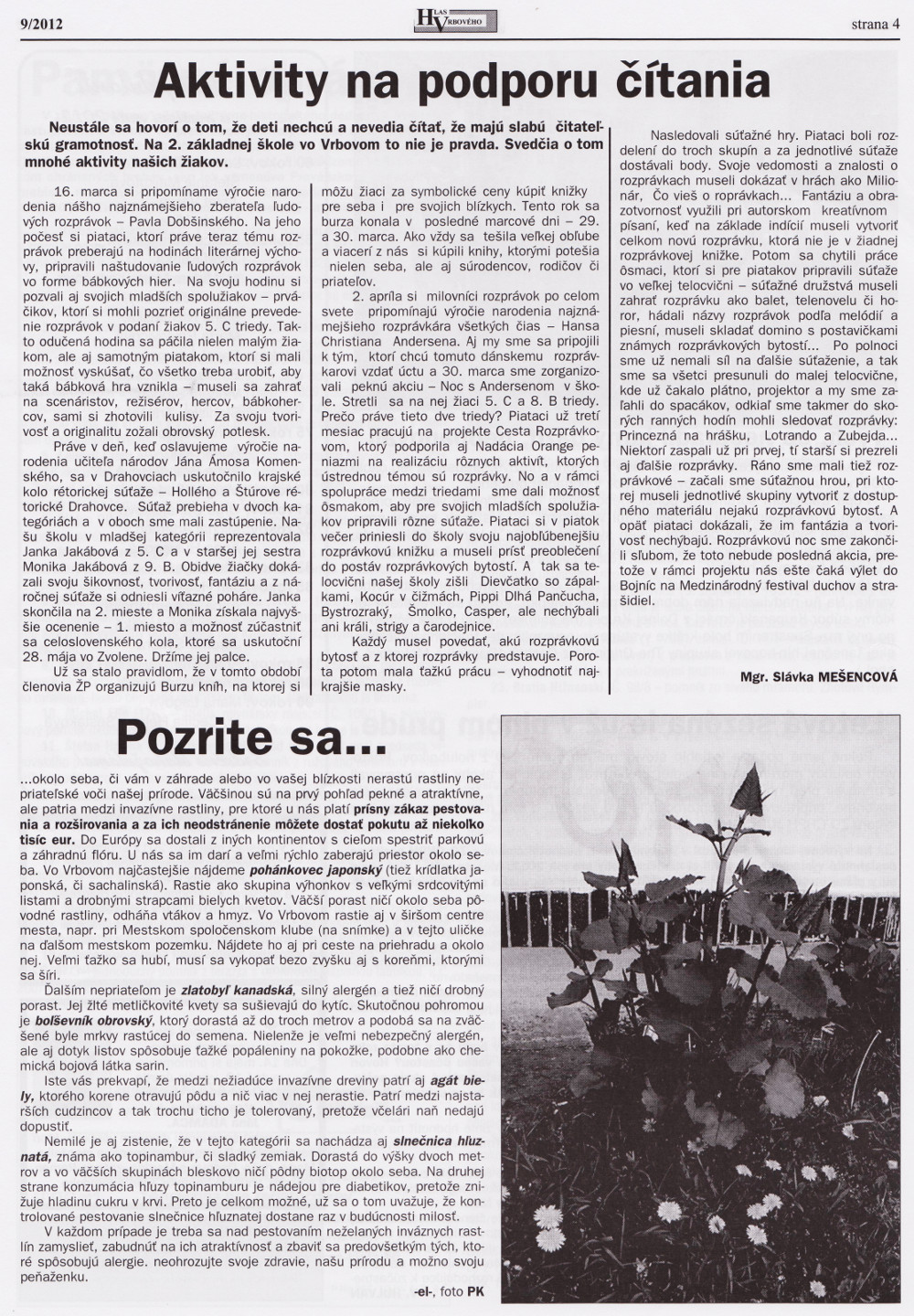 Hlas Vrbového 09/2012, strana 4