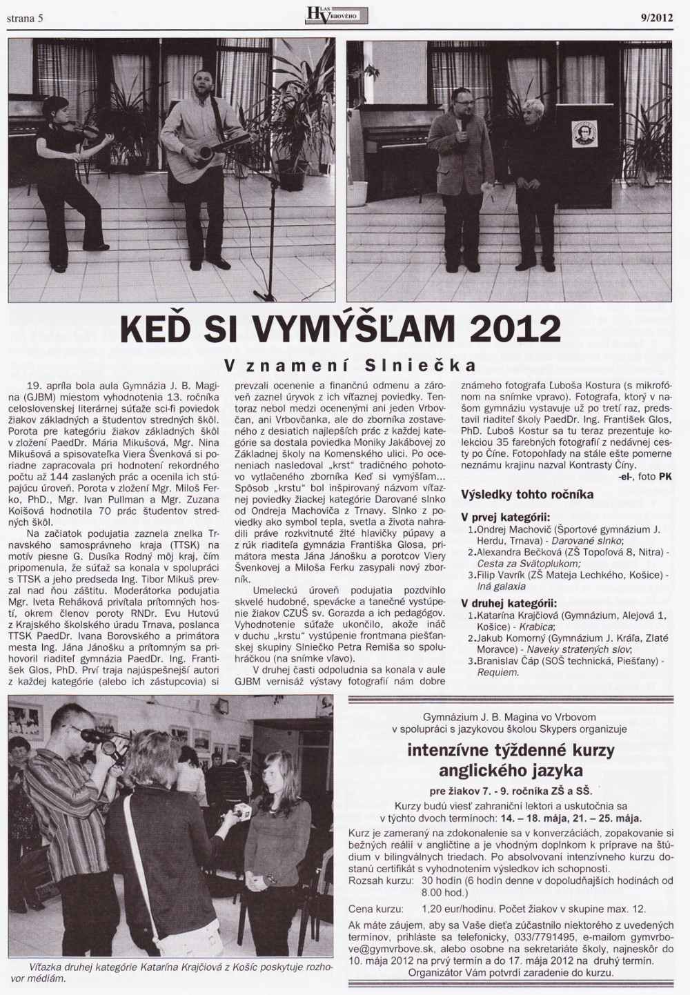 Hlas Vrbového 09/2012, strana 5