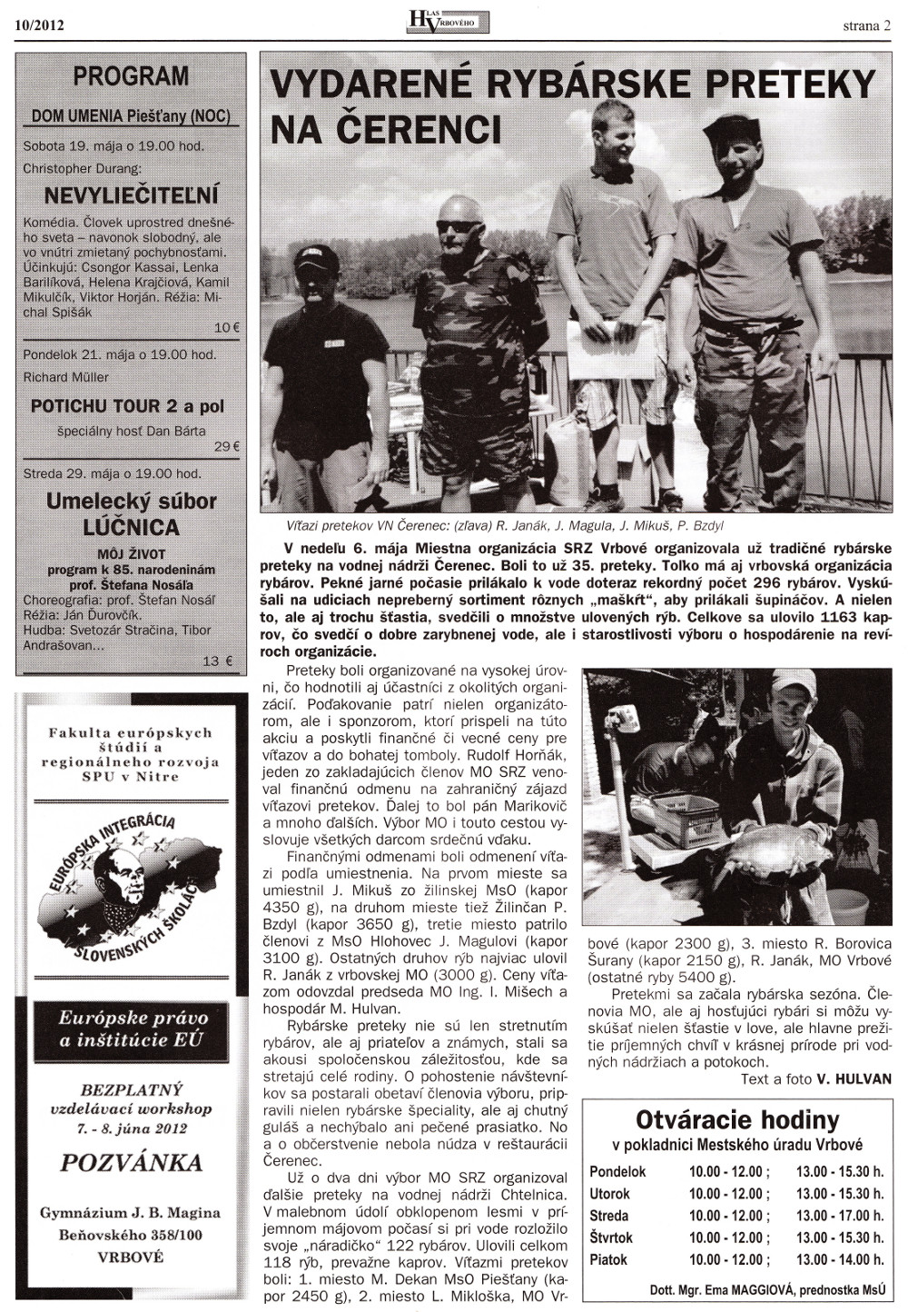 Hlas Vrbového 10/2012, strana 2