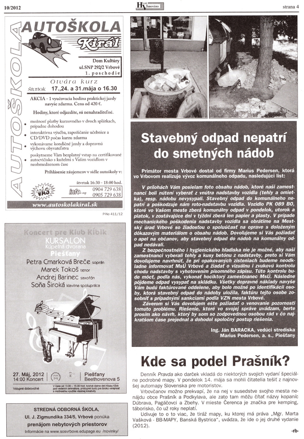 Hlas Vrbového 10/2012, strana 4