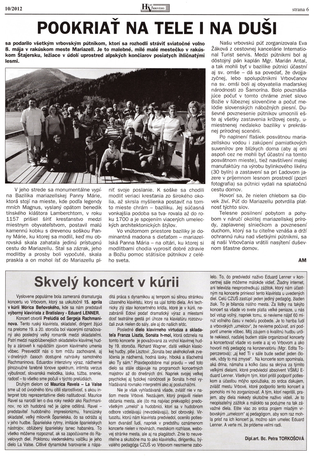 Hlas Vrbového 10/2012, strana 6