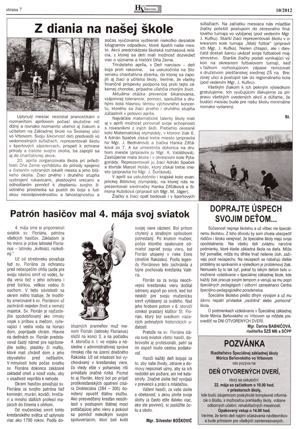 Hlas Vrbového 10/2012, strana 7