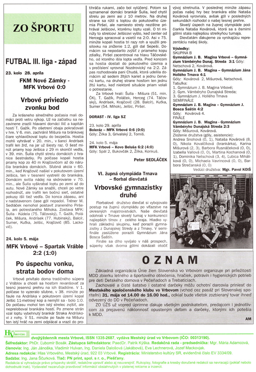 Hlas Vrbového 10/2012, strana 8