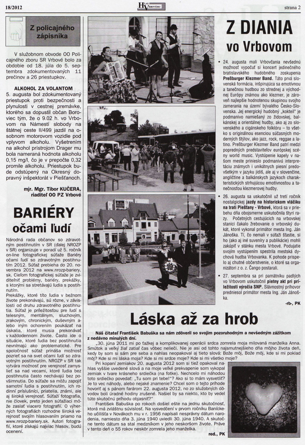 Hlas Vrbového 18/2012, strana 2