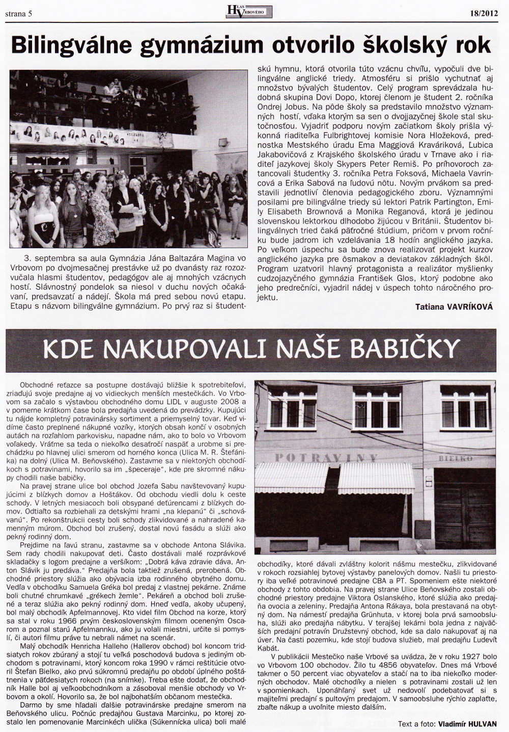 Hlas Vrbového 18/2012, strana 5