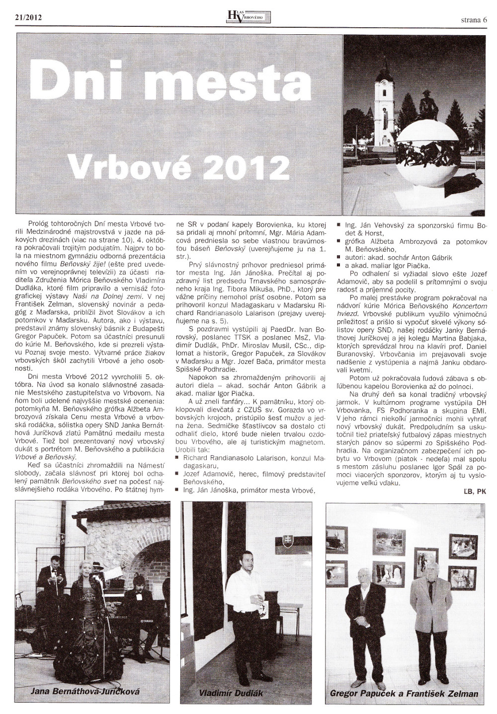 Hlas Vrbového 21/2012, strana 6