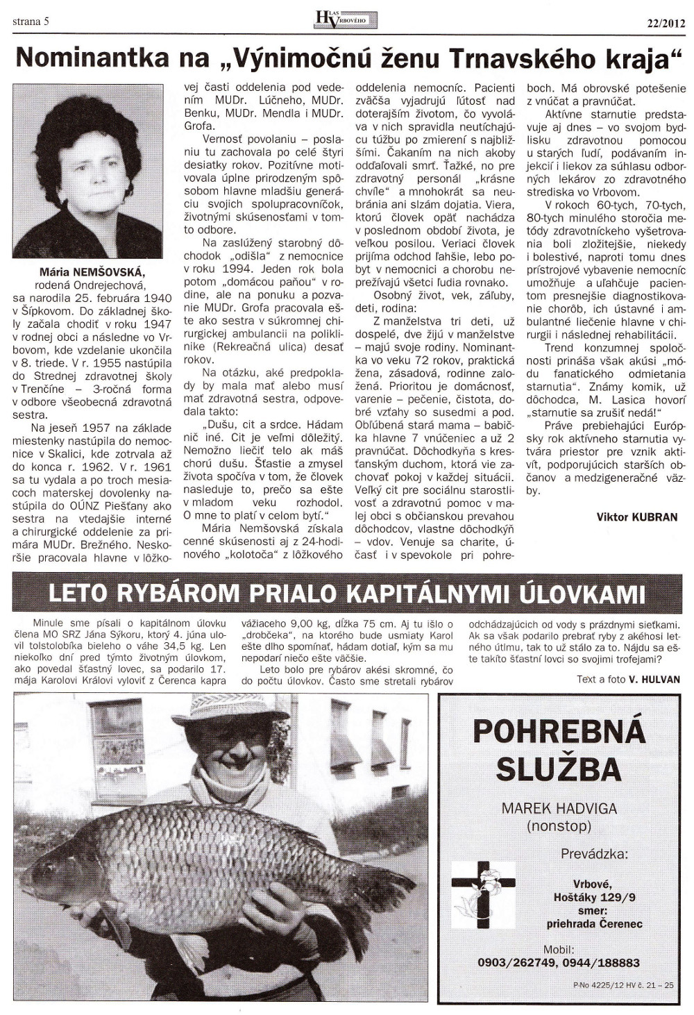 Hlas Vrbového 22/2012, strana 5