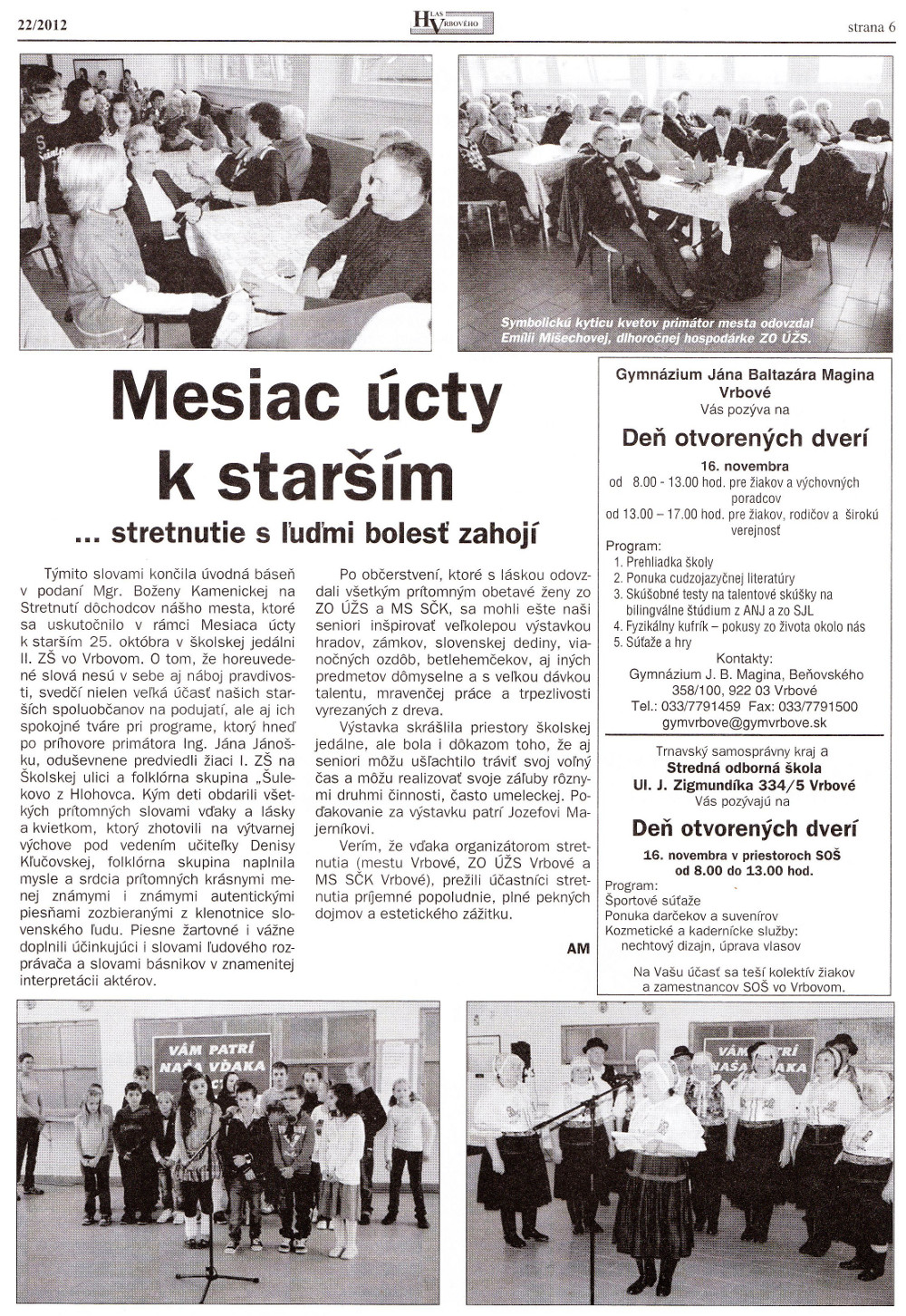 Hlas Vrbového 22/2012, strana 6