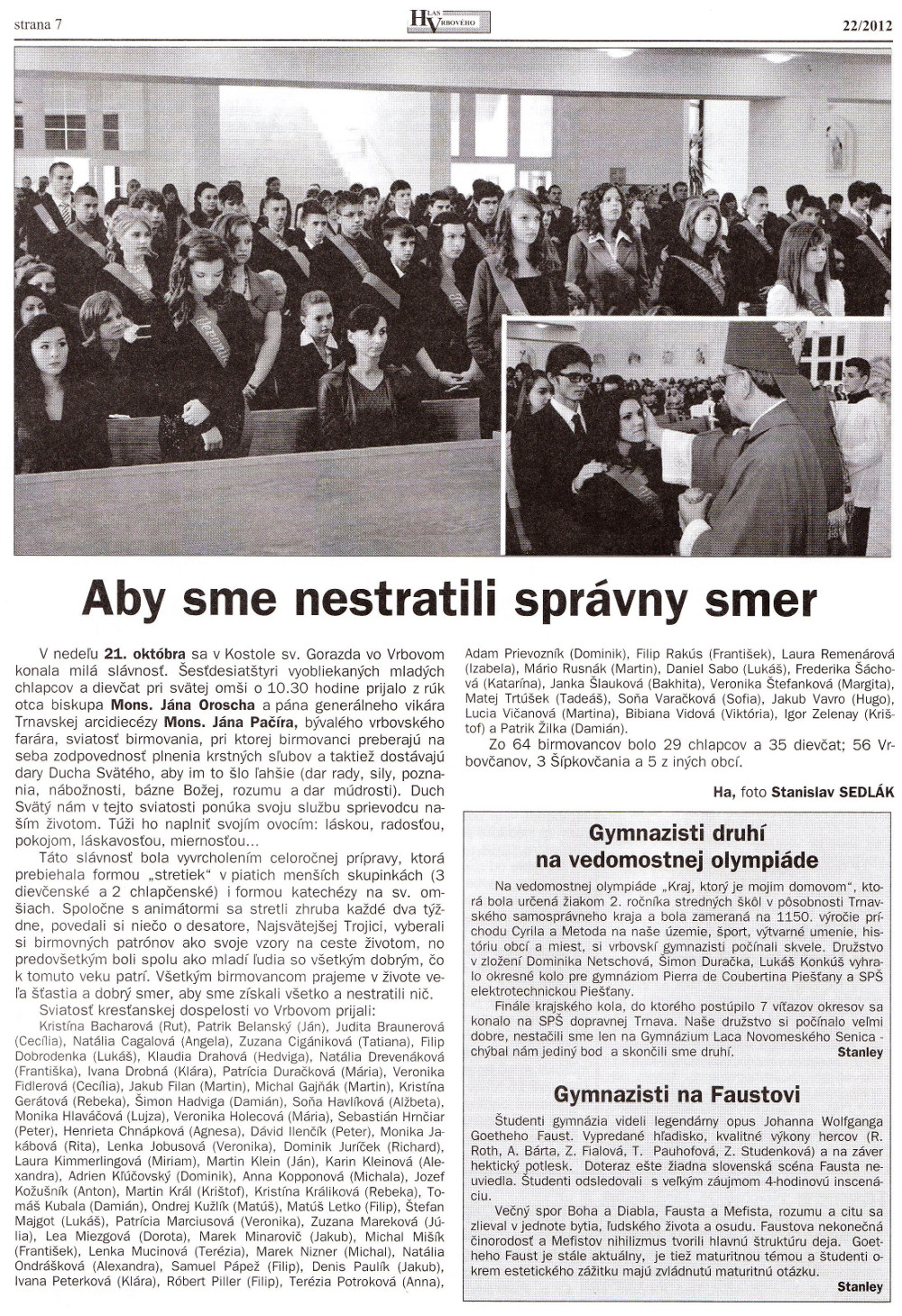 Hlas Vrbového 22/2012, strana 7