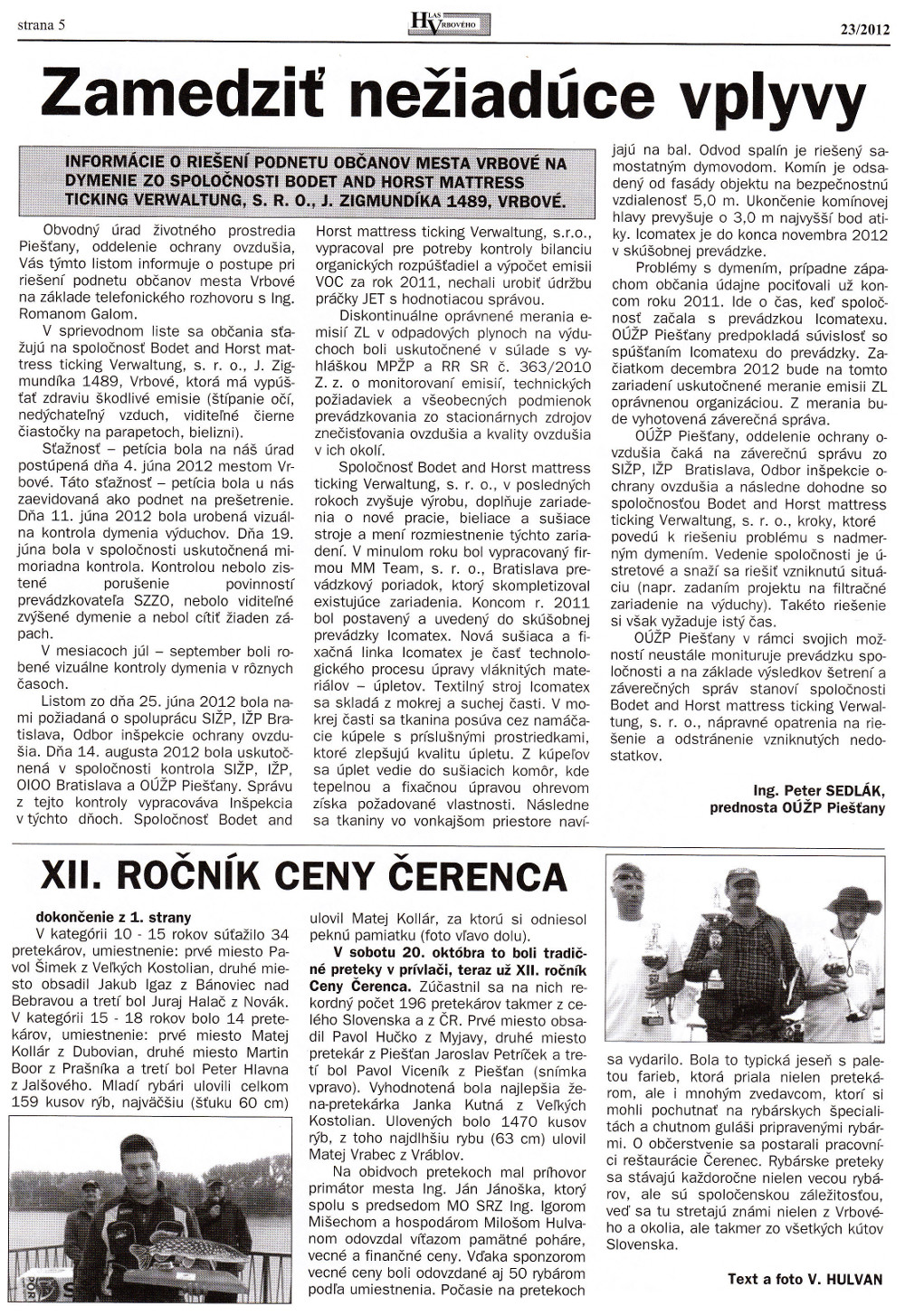 Hlas Vrbového 23/2012, strana 5