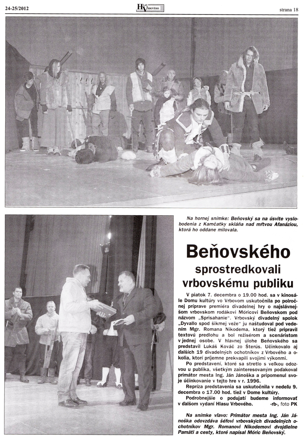 Hlas Vrbového 24/2012, strana 18