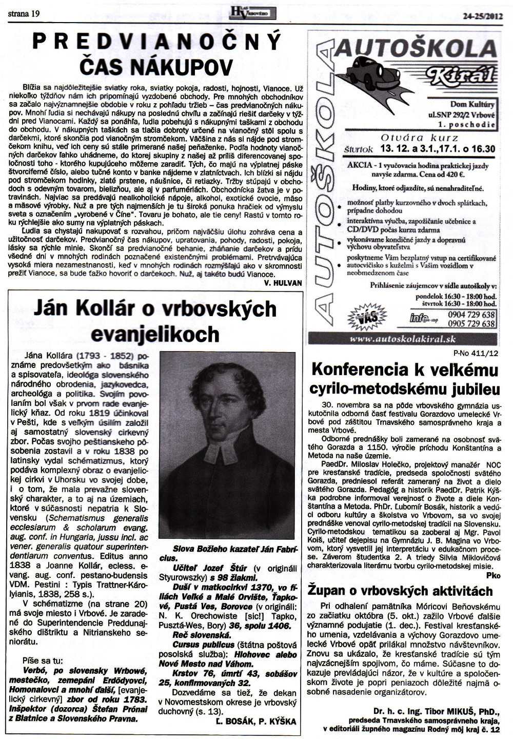 Hlas Vrbového 24/2012, strana 19
