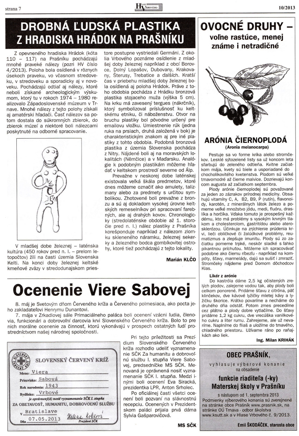 Hlas Vrbového 10/2013, strana 7