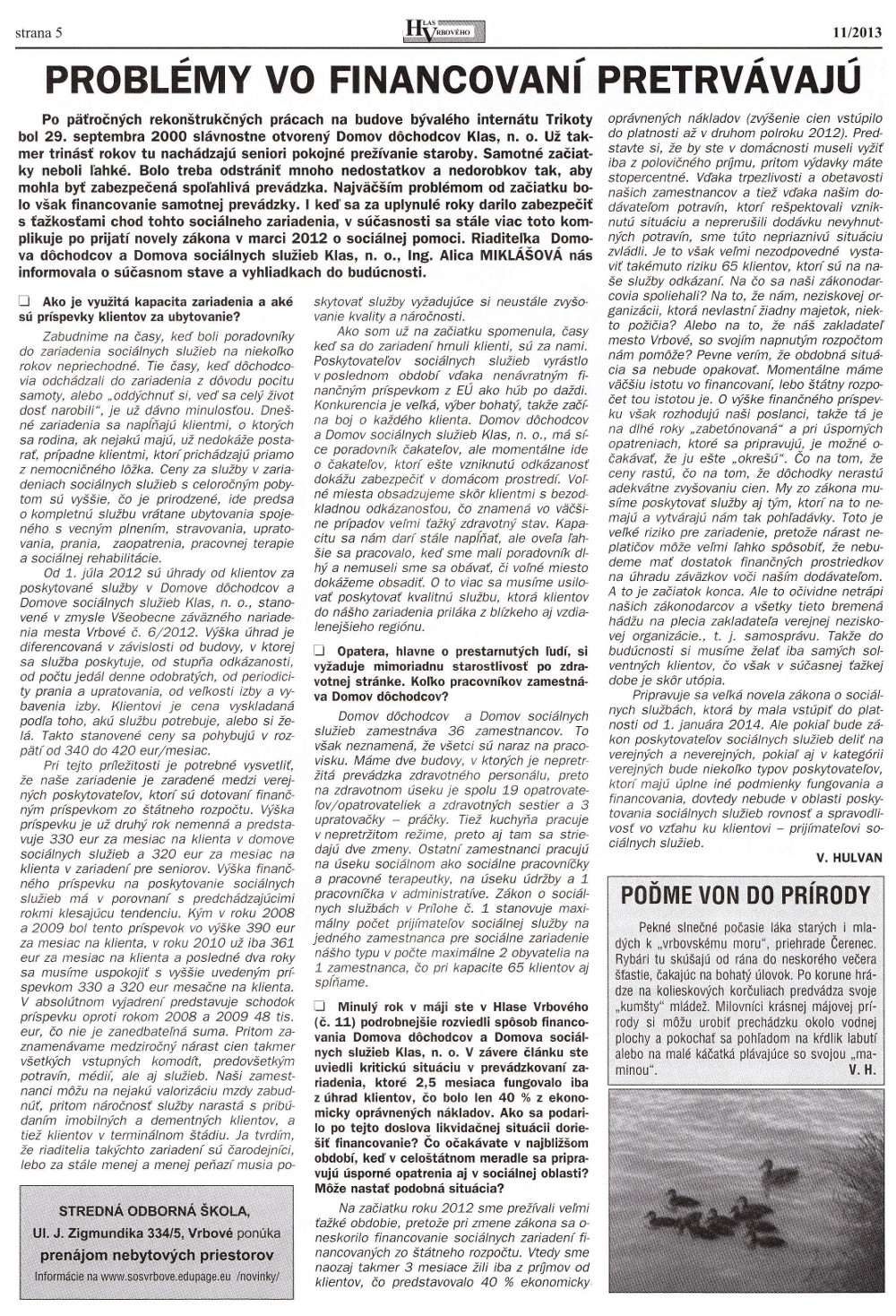 Hlas Vrbového 11/2013, strana 5