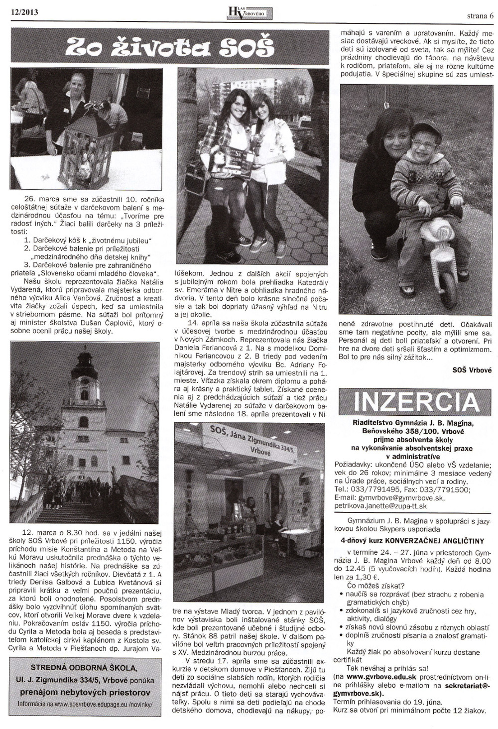 Hlas Vrbového 12/2013, strana 6