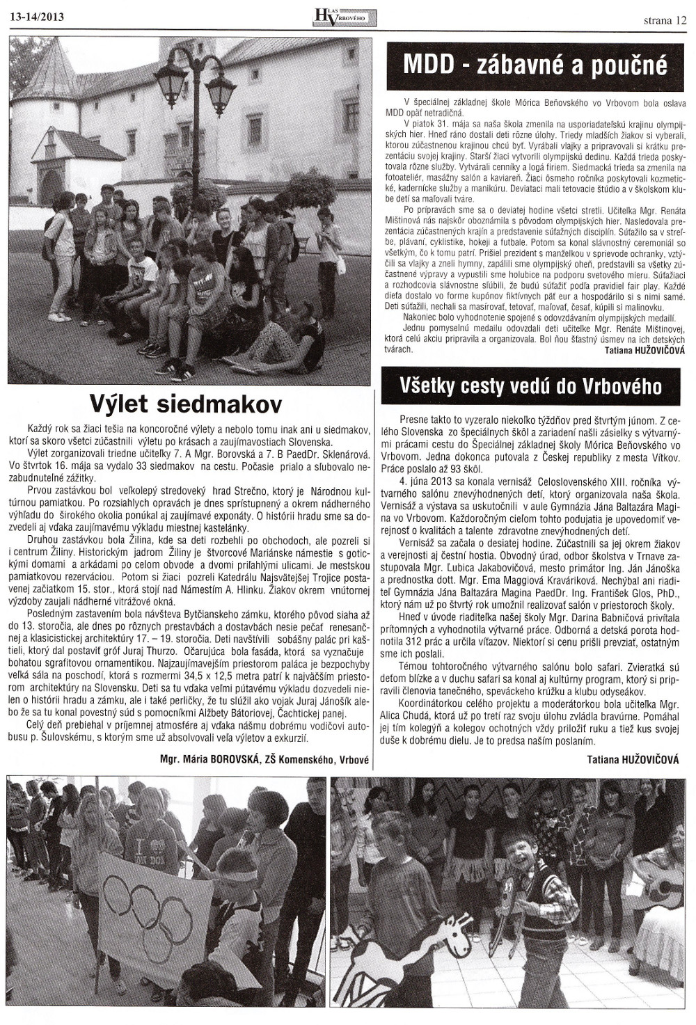 Hlas Vrbového 14/2013, strana 12