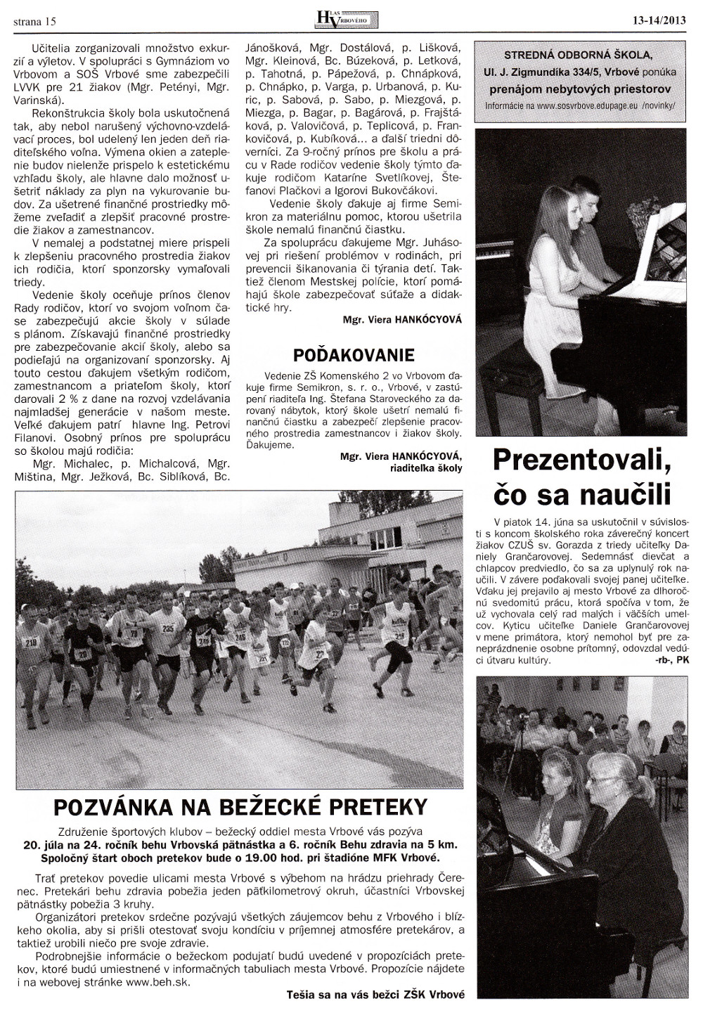 Hlas Vrbového 14/2013, strana 15