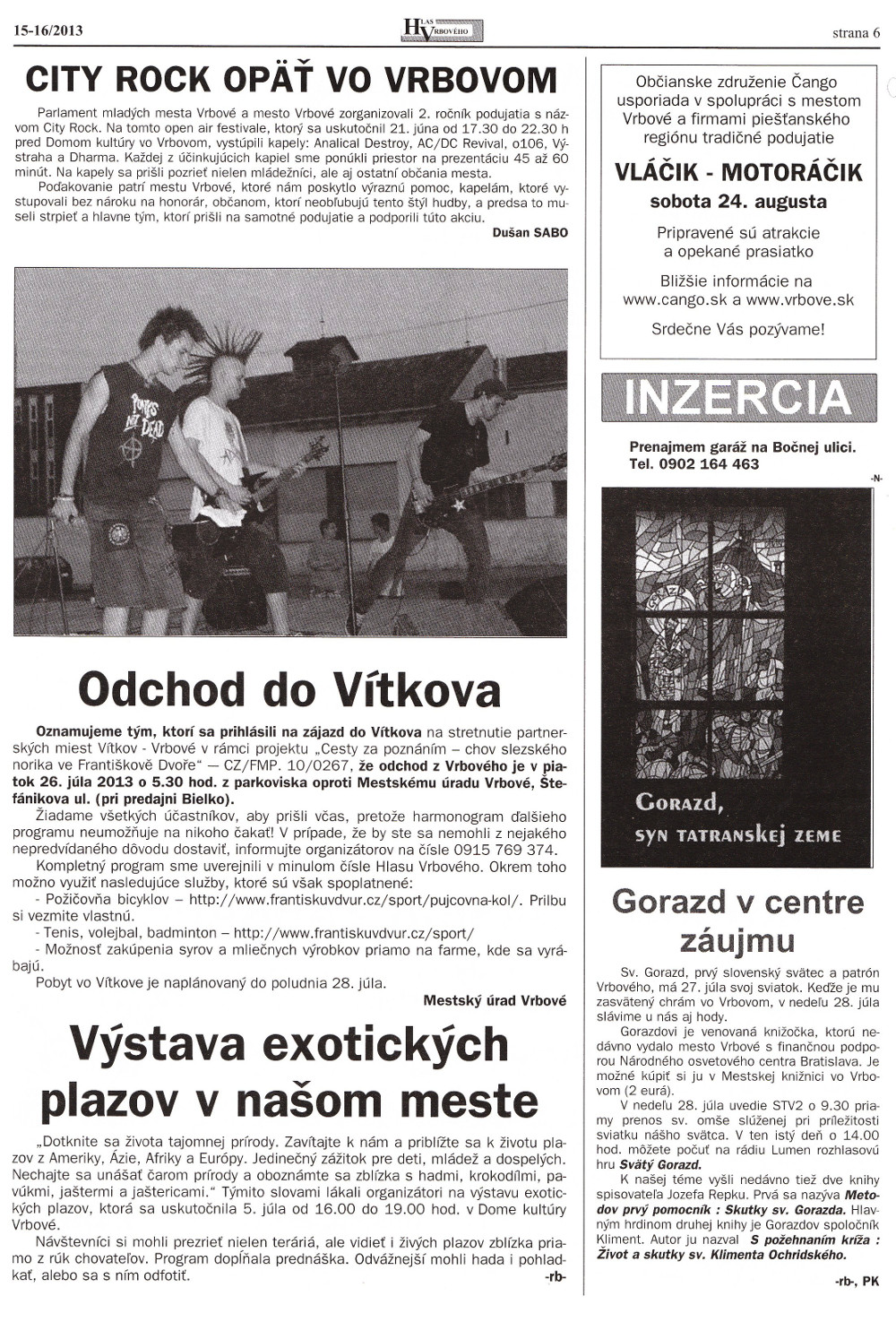 Hlas Vrbového 16/2013, strana 6