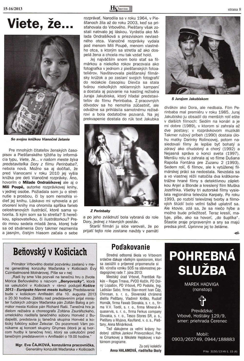 Hlas Vrbového 16/2013, strana 8