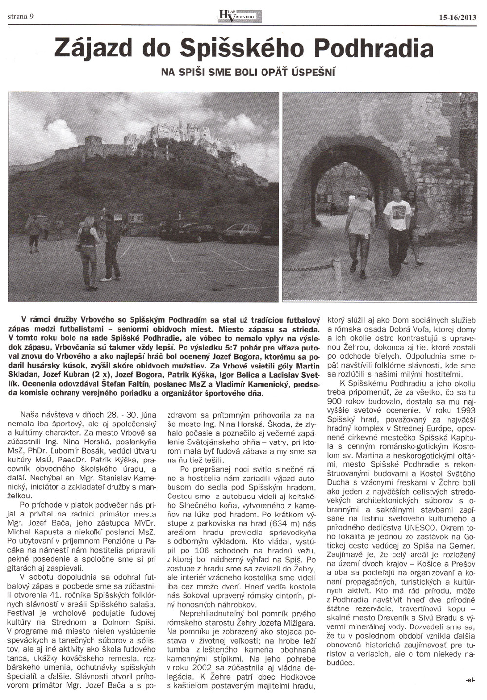 Hlas Vrbového 16/2013, strana 9