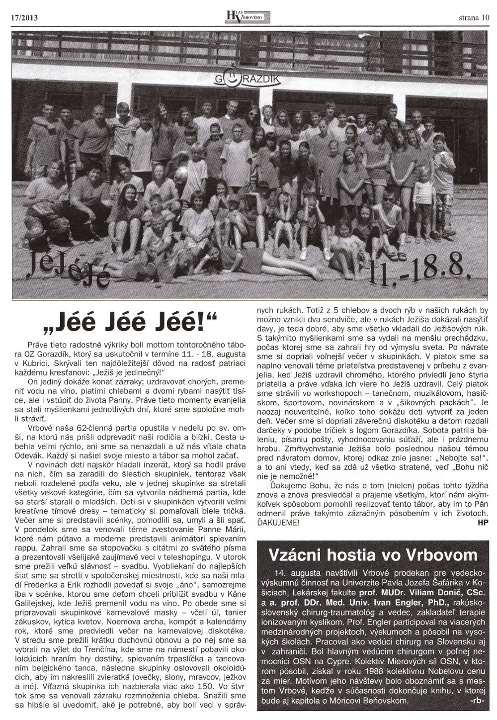 Hlas Vrbového 17/2013, strana 10