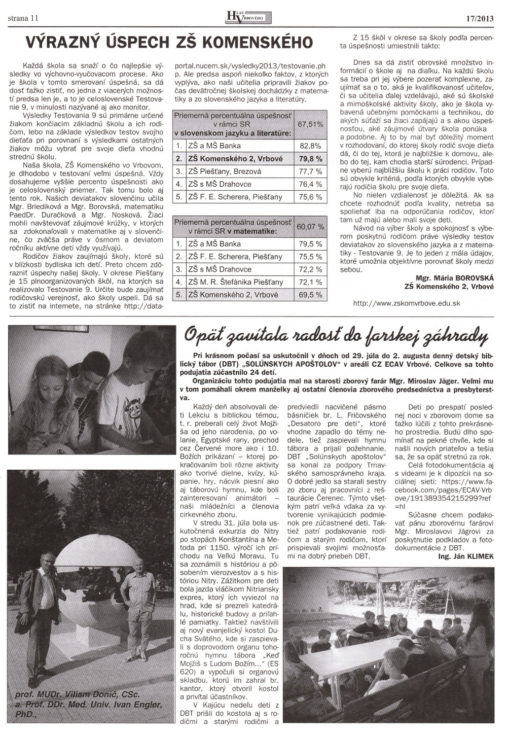 Hlas Vrbového 17/2013, strana 11