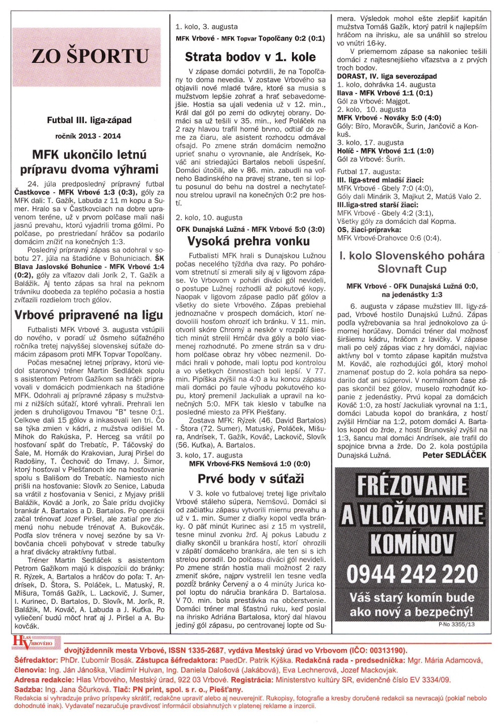 Hlas Vrbového 17/2013, strana 12