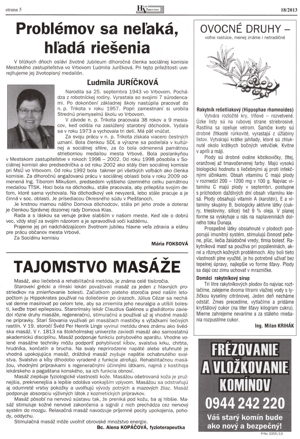 Hlas Vrbového 18/2013, strana 5