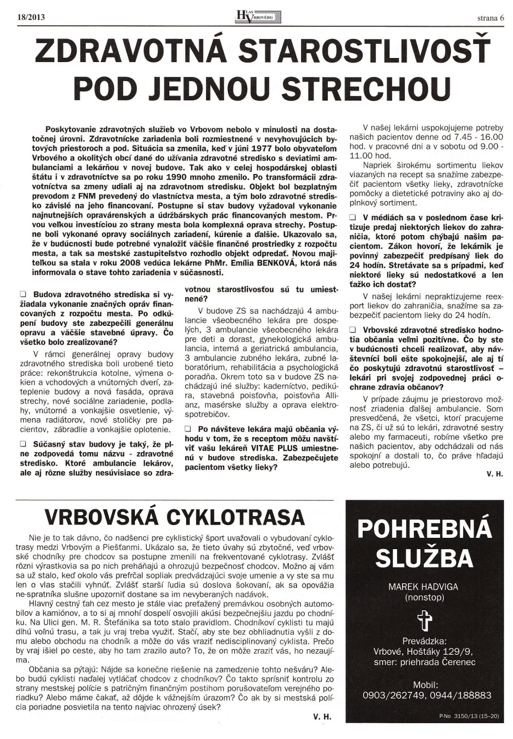 Hlas Vrbového 18/2013, strana 6