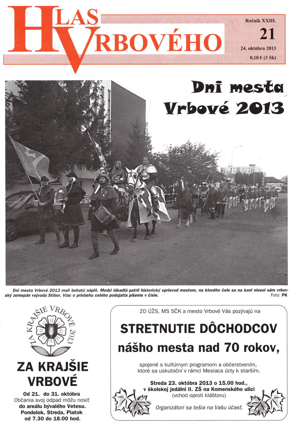 Hlas Vrbového 21/2013, strana 1