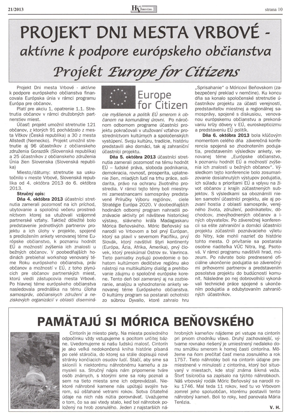 Hlas Vrbového 21/2013, strana 10