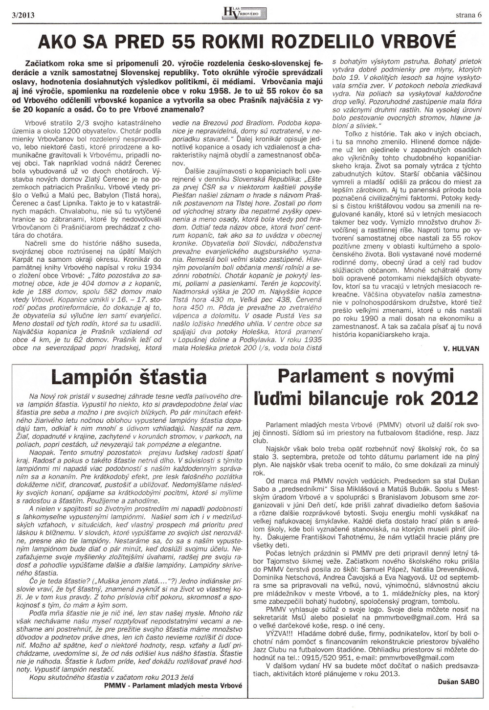 Hlas Vrbového 03/2013, strana 6